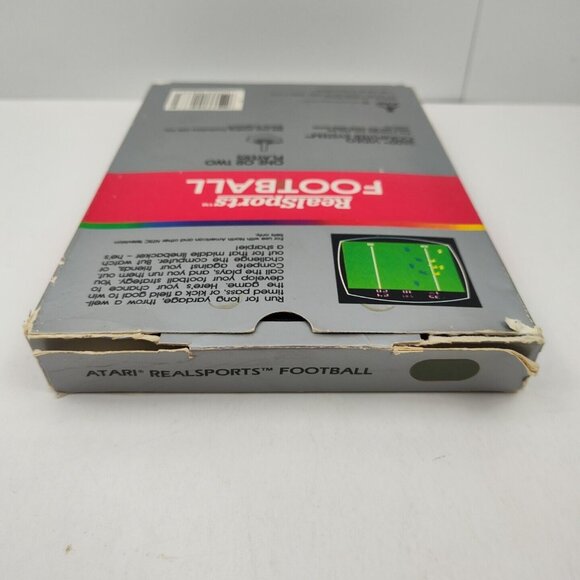 Atari 2600 1987 Vintage Real Sports Football Complete CIB Manual DAMAGED Box - Picture 14 of 14